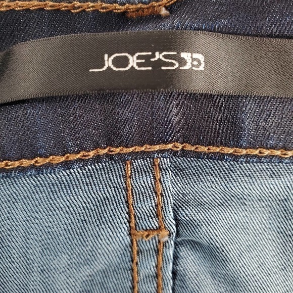 Joe's Jeans Dark Wash Cropped Skinny Jeans Blue Denim Size 30 - Picture 7 of 12